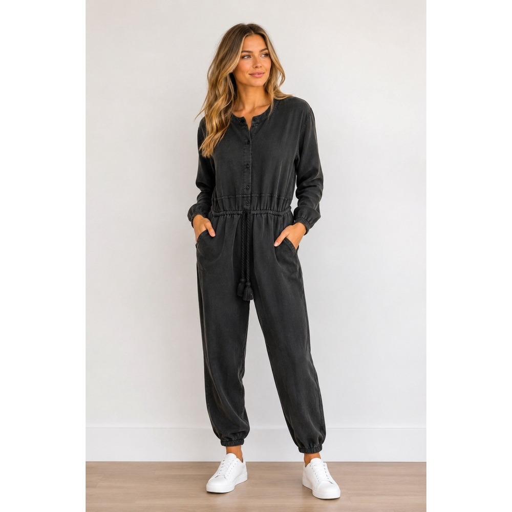 Cleobella Women's Long Sleeve‎ 100% Organic Cotton Jumpsuit Size M